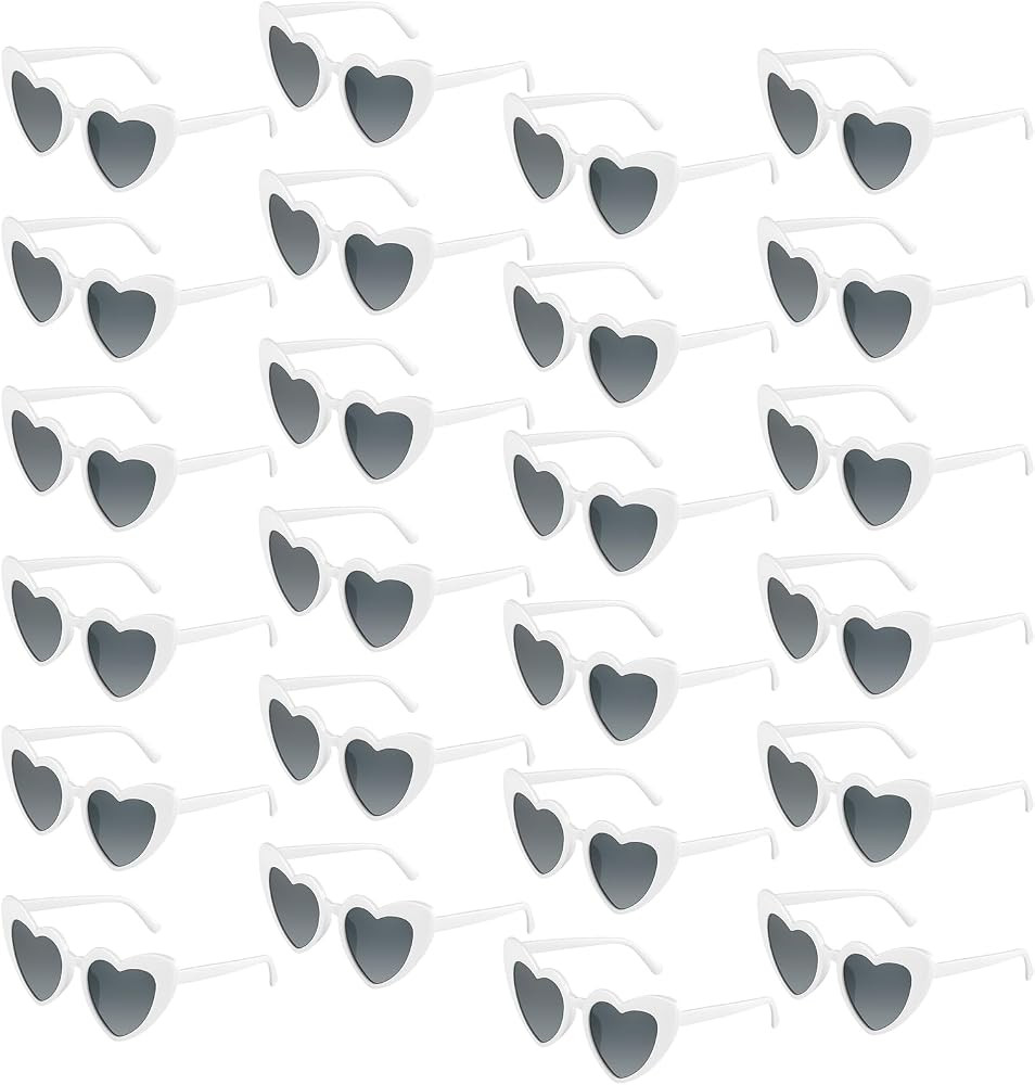 6/12/24/48 Pack Heart Sunglasses Vintage Heart Shaped Glasses Bulk Bachelorette Sunglasses for Wo... | Amazon (US)