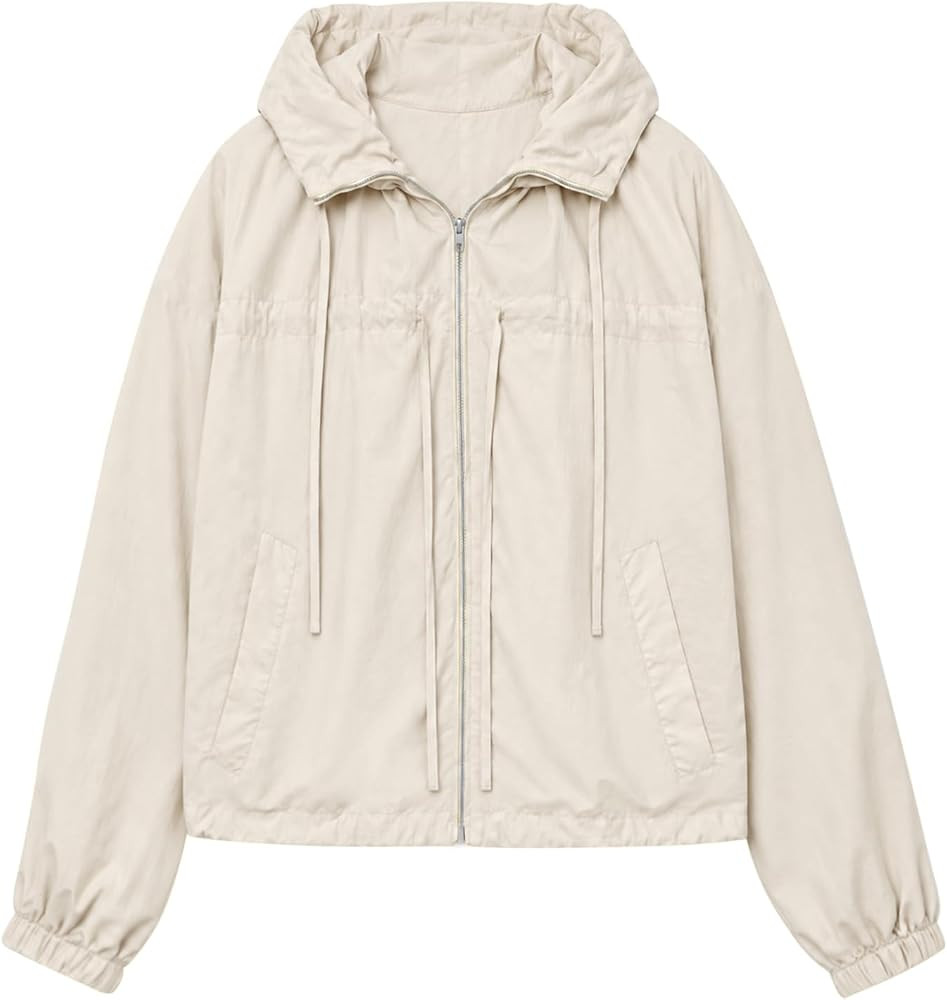 CHYRII Women's Windbreaker Jacket Zip Up Hoodie Lightweight | Amazon (US)