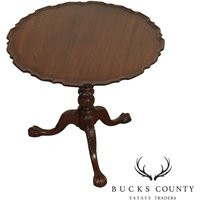 Chippendale Style Vintage Custom Mahogany Tilt Top Pie Crust Table | Etsy (US)