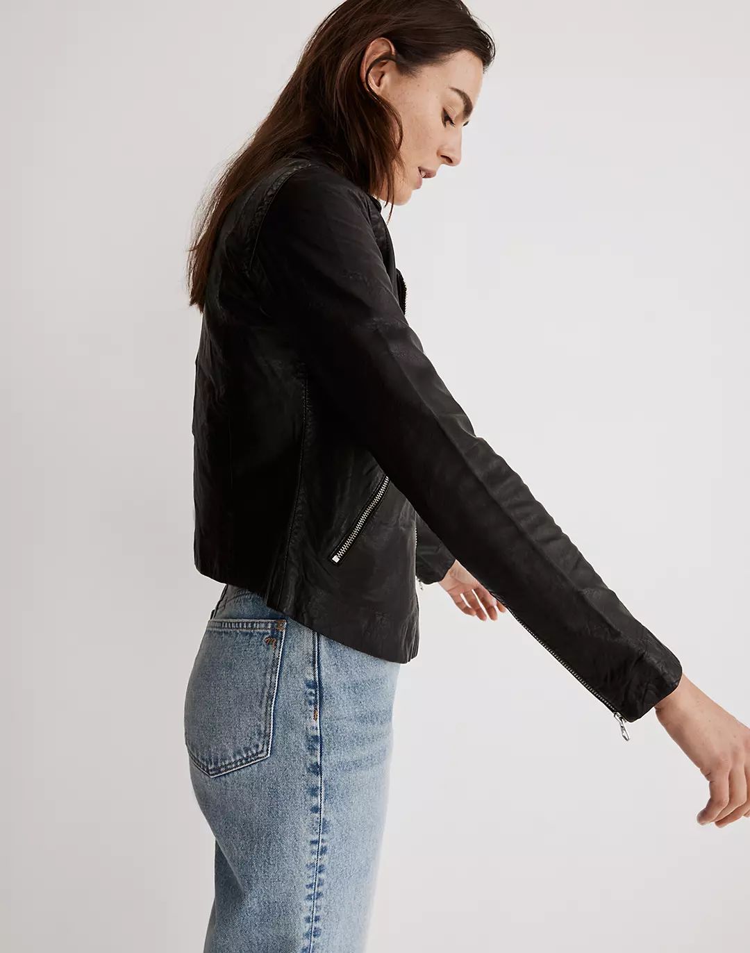 Washed Leather Motorcycle Jacket | Madewell