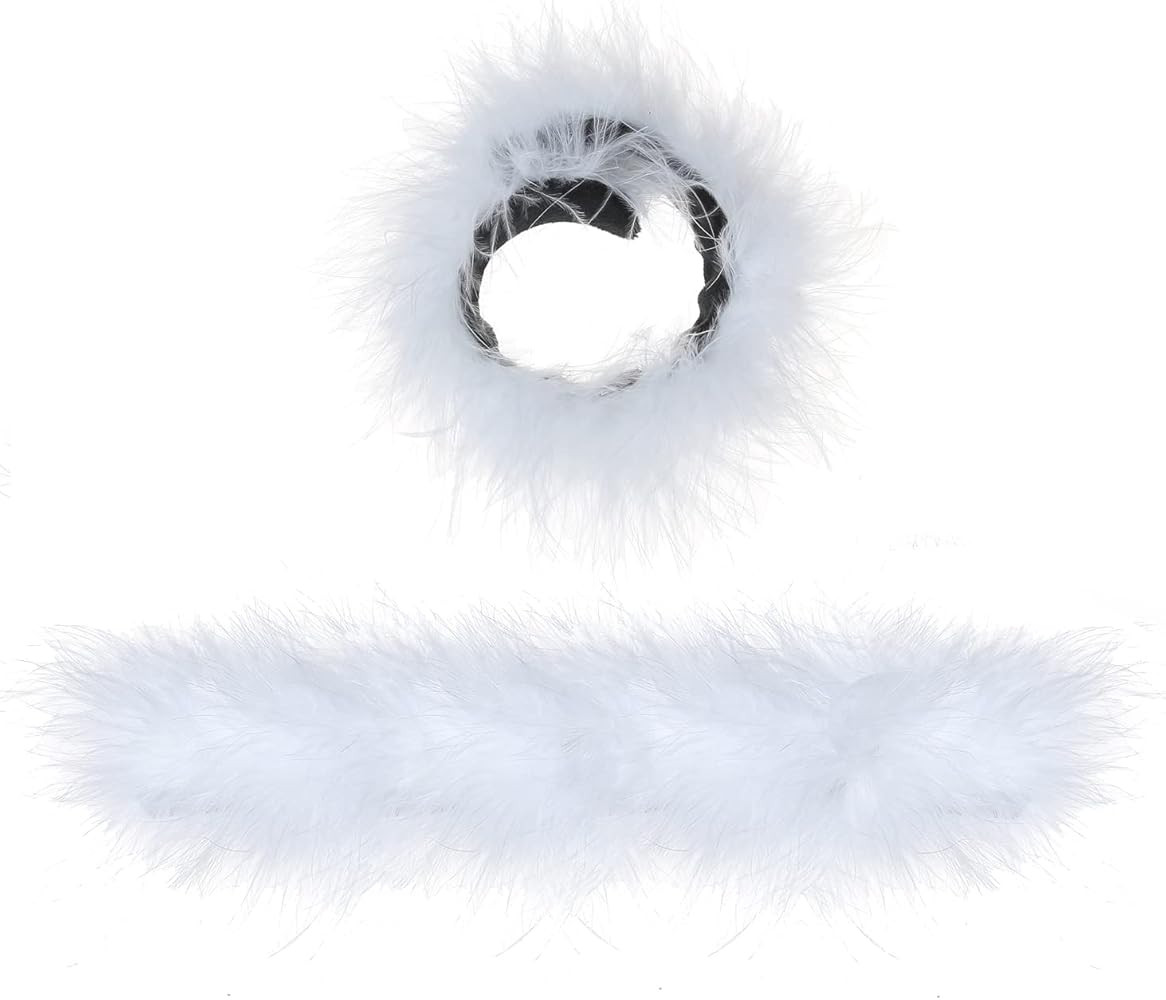 Cooluckday 2Pcs Women's Feather Slap Bracelets Watch Patting Circle Slap Ring Wrist Decoration Cu... | Amazon (US)