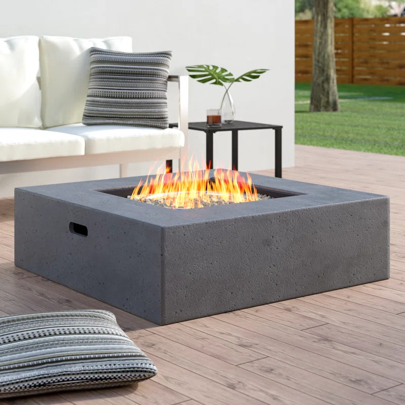 Dark Grey Olivet Propane Gas Fire Pit Table | Wayfair North America