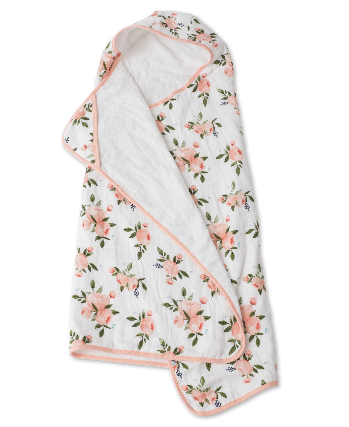 Little Unicorn Toddler Cotton Muslin Hooded Towel - Watercolor Roses Print | Macy's