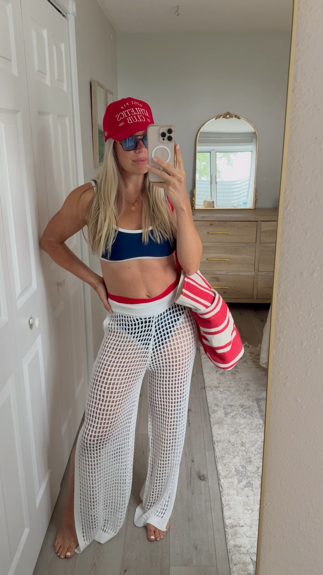 Wearing small in the swimsuit and medium in pants 

Memorial Day outfit, 4th of July outfit, patriotic outfit 

#LTKSeasonal #LTKFindsUnder50 #LTKStyleTip