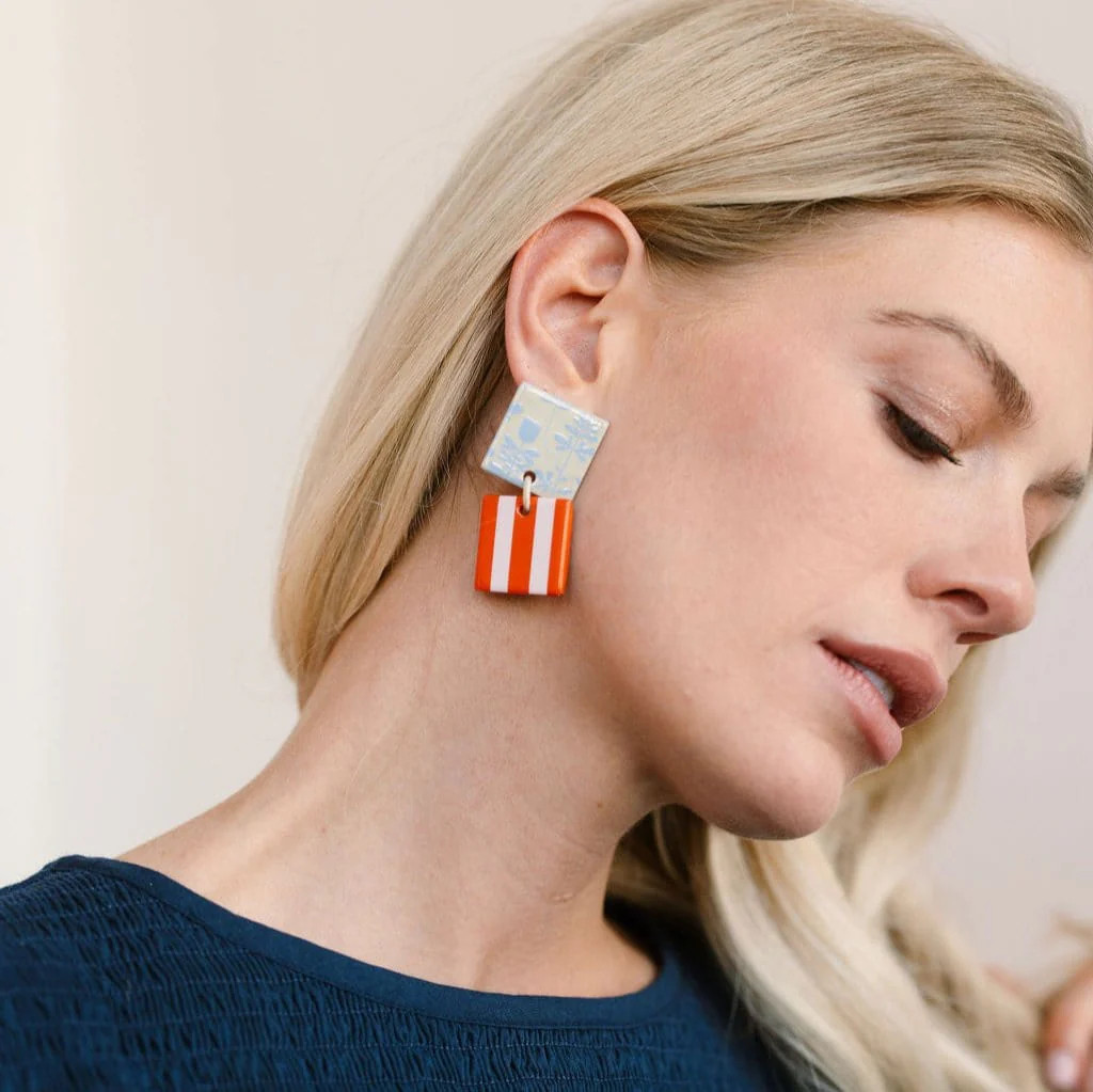 Bloom Double Block Earrings | Sunshine Tienda