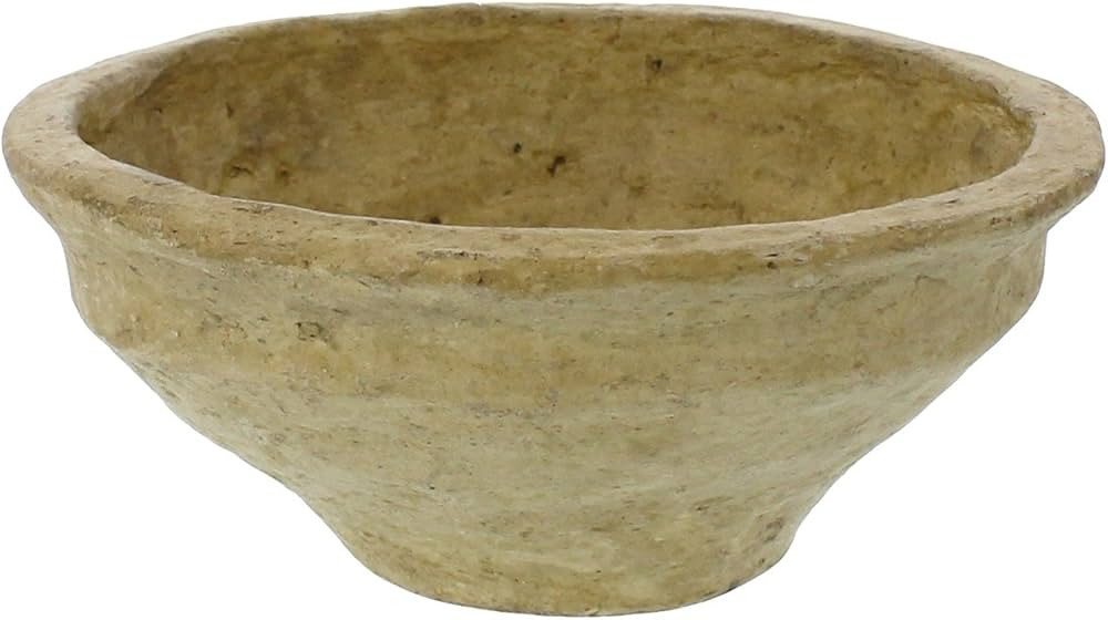 MY SWANKY HOME Rustic Round Paper Mache Decorative Bowl 9" | Centerpiece Natural | Amazon (US)