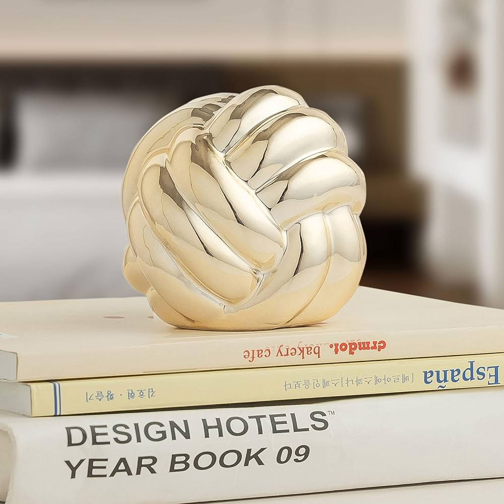 Small Gold Knot Decor, Chain Link Decor, Coffee Table Decor, Book Shelf Decor, Entry Table Decor,... | Amazon (US)