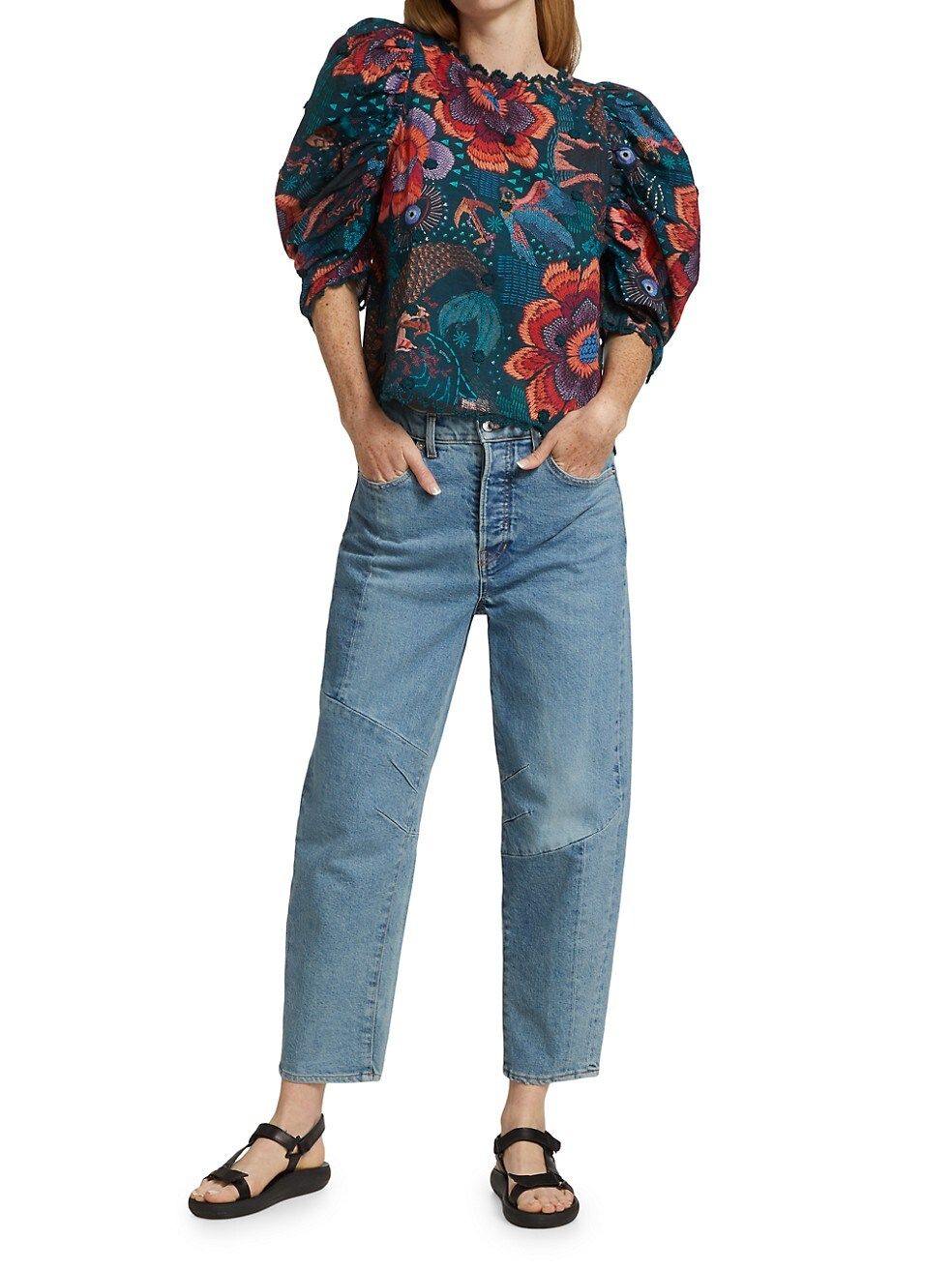 River Creatures Puff-Sleeve Blouse | Saks Fifth Avenue