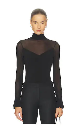 Cinq a Sept Super Stretch Lucy Top in Black. - size S | Revolve Clothing (Global)