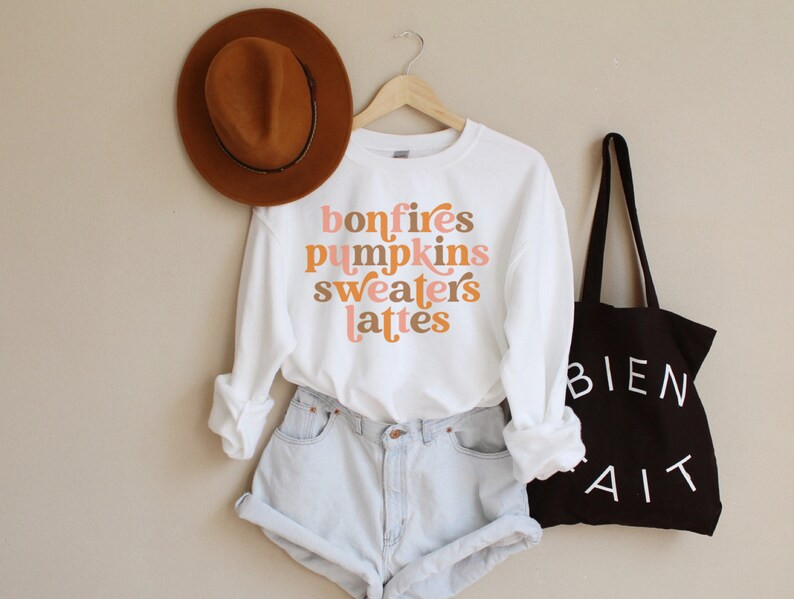 Fall Sweatshirt, Pumpkin Spice, Hello Fall, Sweater Weather, Thankful Mom Shirt, Halloween Shirt,... | Etsy (US)