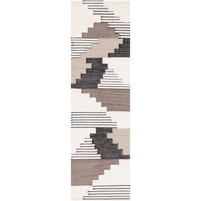 Kenya KNY278 Hand Woven Indoor Runner Rug - Black/Ivory - 2'3"x10' - Safavieh | Target