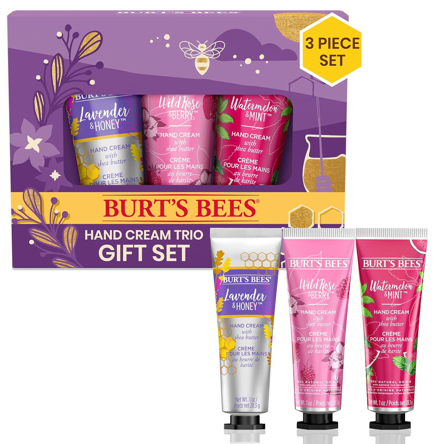 Burt's Bees Christmas Gifts, 3 Body Skincare Stocking Stuffers Products, Shea Butter Hand Cream T... | Amazon (US)