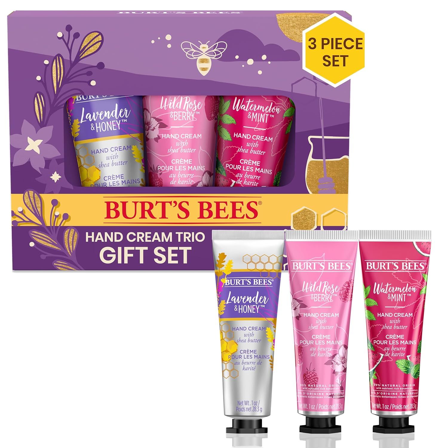 Burt's Bees Christmas Gifts, 3 Body Skincare Stocking Stuffers Products, Shea Butter Hand Cream T... | Amazon (US)