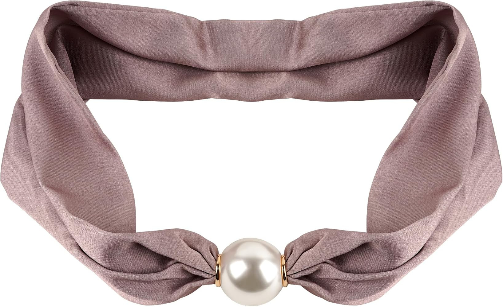 Biiange Pearl Magnetic Buckle Silk Scarf, Collar, Scarf Pearl Neck, Retro Scarfs, Necklace for Mo... | Amazon (US)
