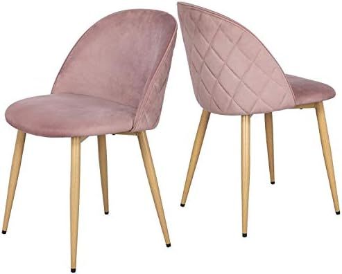 Yaheetech Dining Room Chairs Kitchen/Living Room Chairs Vanity/Makeup/Leisure/Accent Upholstered ... | Amazon (US)