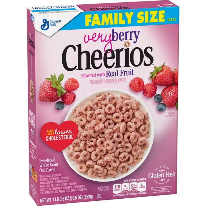 Very Berry Cheerios Breakfast Cereal - 19.5oz - General Mills | Target