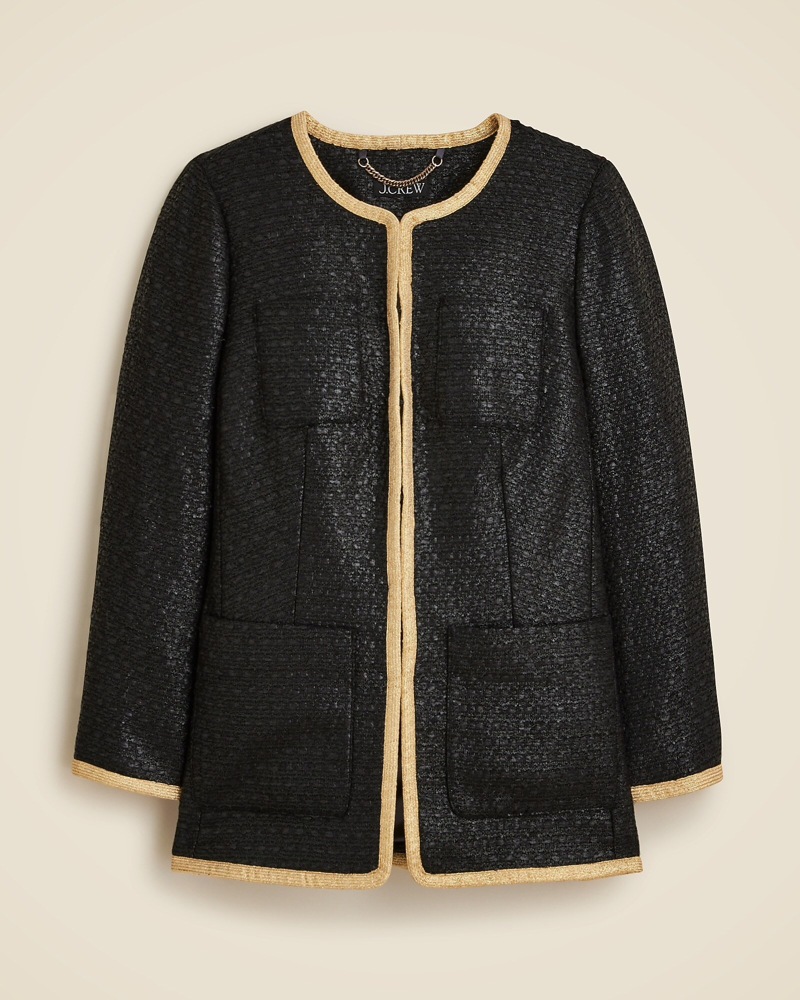 Lacquered tweed jacket | J. Crew US