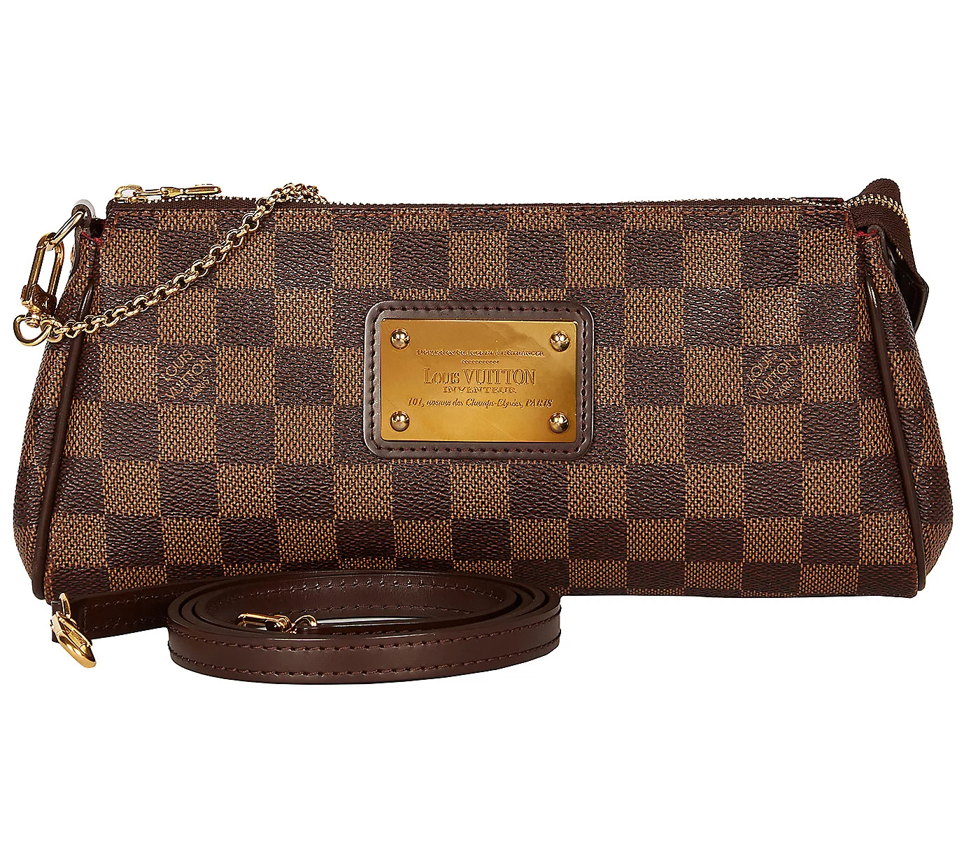 Pre-Owned Louis Vuitton Eva Damier Ebene Crossbody Bag | QVC