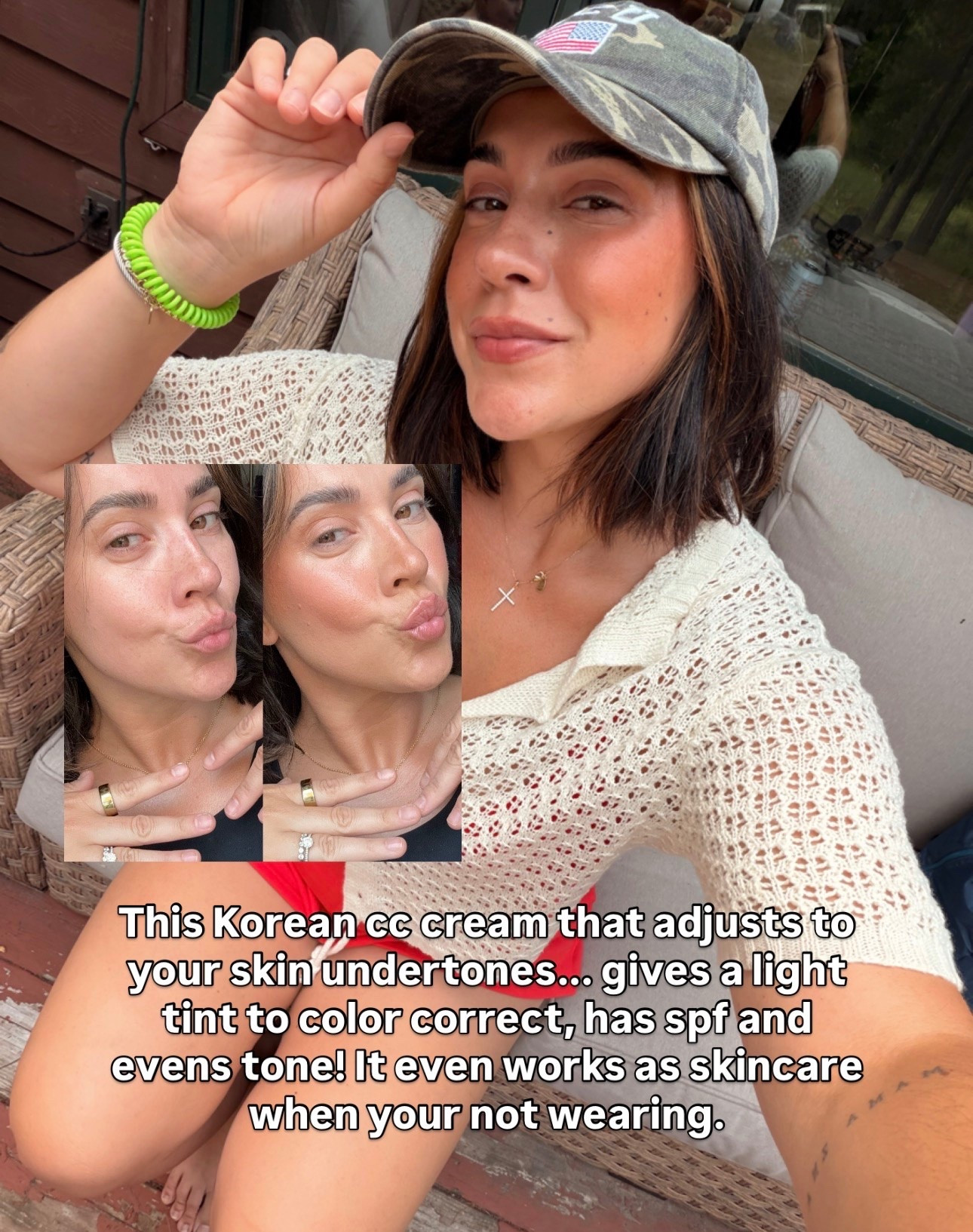 I've been loving this cc cream recently! Has spf and Korean skincare ingredients. Goes on white and adapts to your skin tone!

#LTKBeauty #LTKselfcare #LTKgrwm
