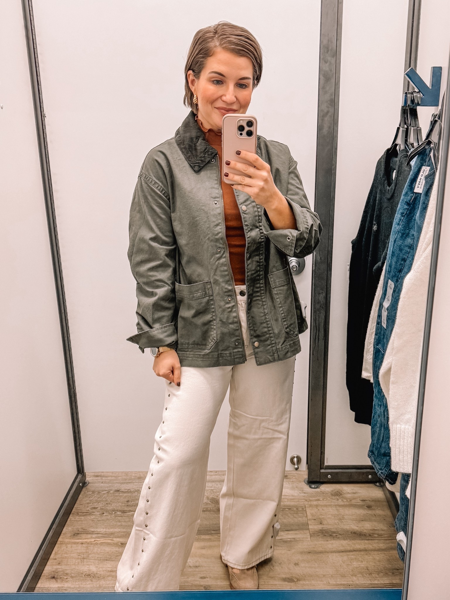 Barn jacket and studded wide leg jeans are 50% off today! 

#LTKFindsUnder50 #LTKStyleTip #LTKSeasonal