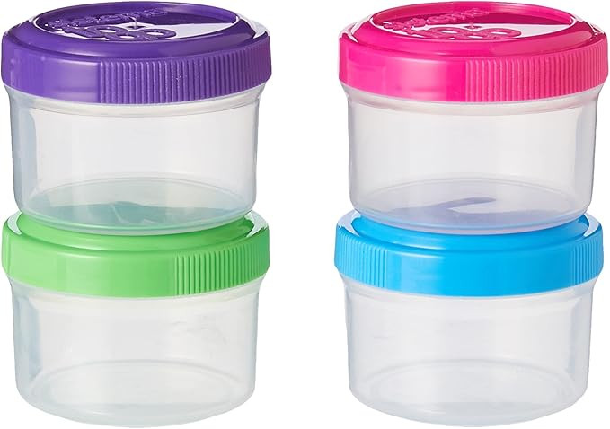 Sistema To Go Collection 1.18 Oz. Salad Dressing Containers, Pink/Green/Blue/Purple, 4 Pack, BPA ... | Amazon (US)