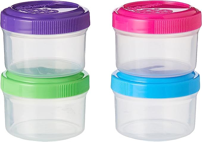 Sistema To Go Collection 1.18 Oz. Salad Dressing Containers, Pink/Green/Blue/Purple, 4 Pack, BPA ... | Amazon (US)