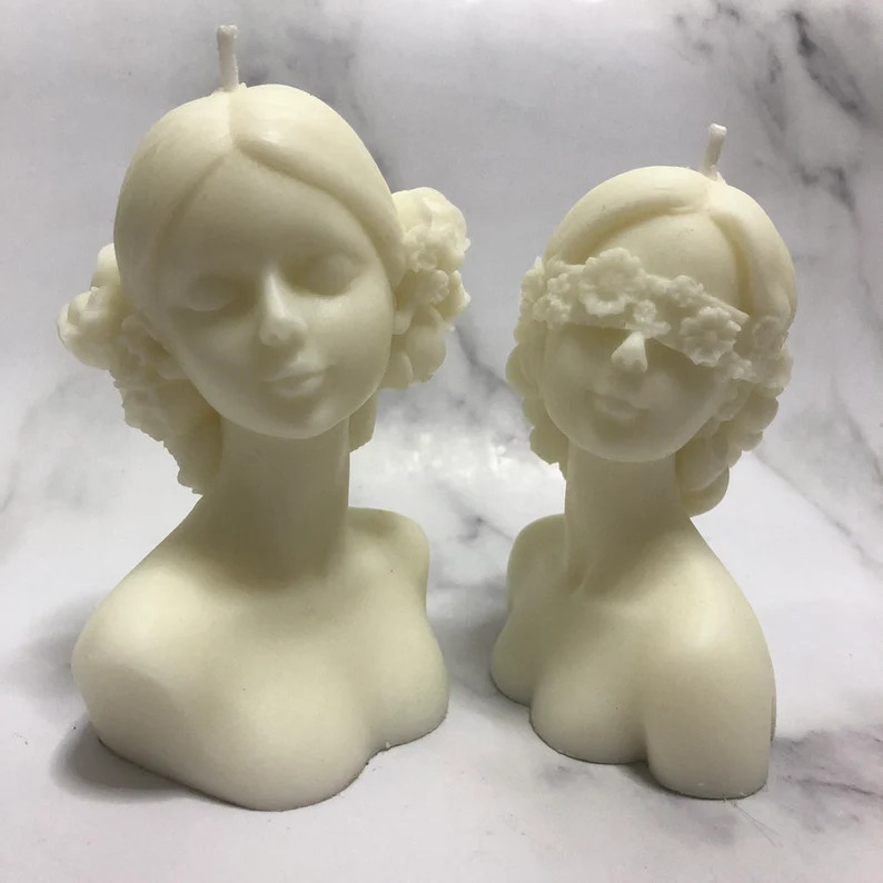 Blindfolded Woman Candle  Closed Eyed Woman Candle  European | Etsy | Etsy (US)