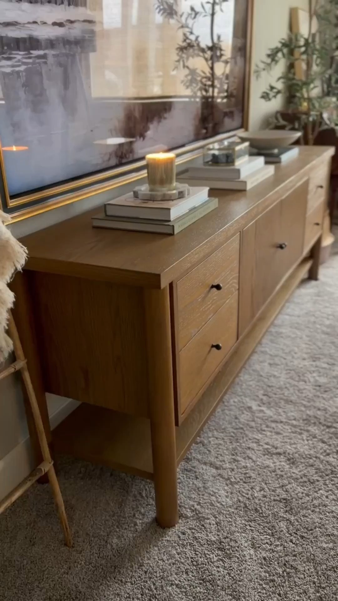 Just a reminder that my code expires soon!! After seven years of living in our home, I finally found the perfect media console for our basement! I picked out the Roark from Layla Grayce and it’s absolutely perfect. A mix of closed storage, traditional wood tones, and contemporary open shelving. Now through 1/10/26 you can use code LGCINDY10 to save!

#LTKHome #LTKSaleAlert