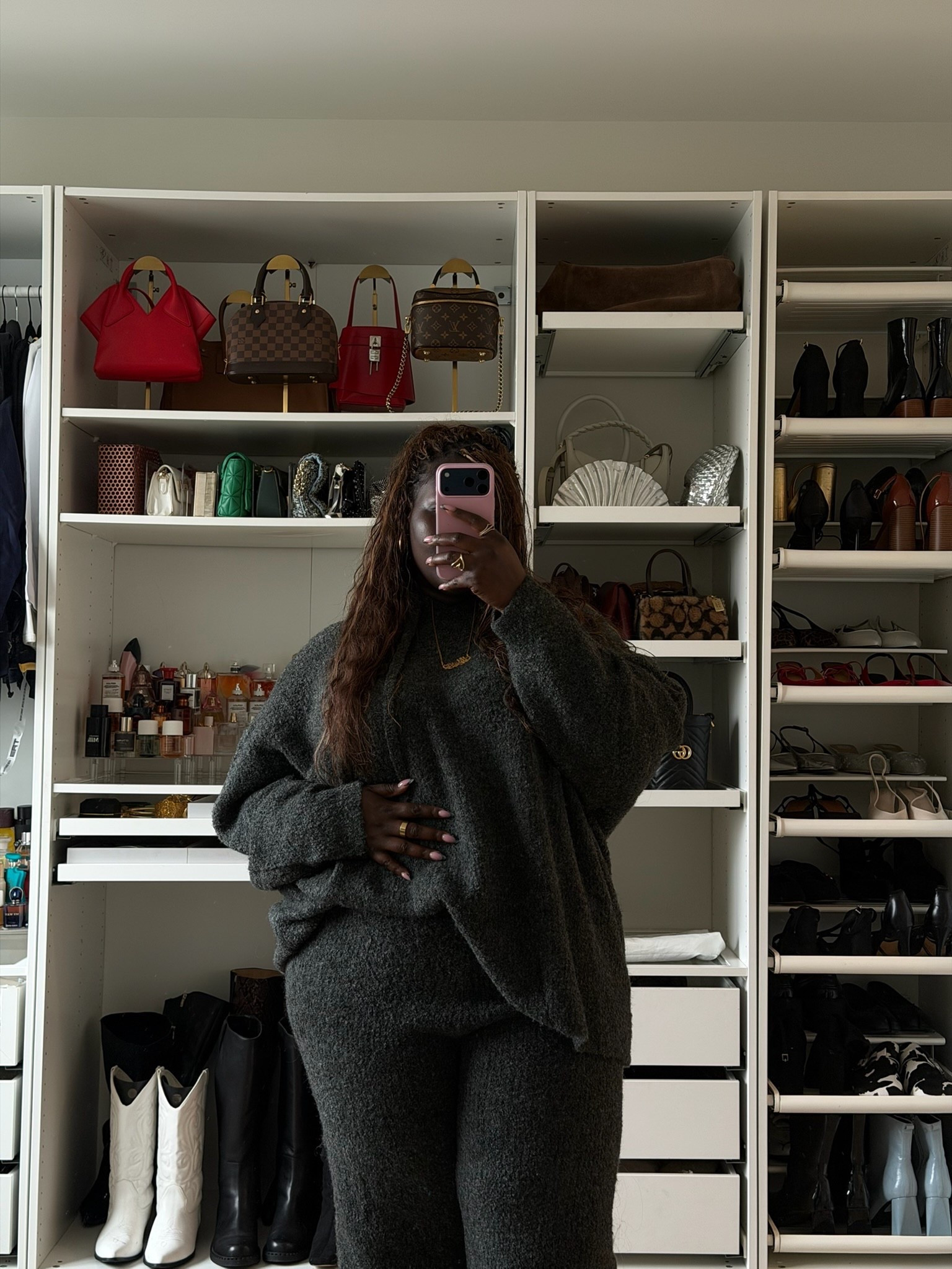 During winter being cozy is the best and nothing makes it easier than a matching knit set! This grey set is from ASOS and its the perfect add to my winter rotation 🤍 

(ASOS plus size finds, plus size winter style, matching sets) 
