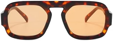 ADE WU Trendy Square Sunglasses for Women Men,Vintage Square Aviator Sunglasses Fashion 70s Inspi... | Amazon (US)