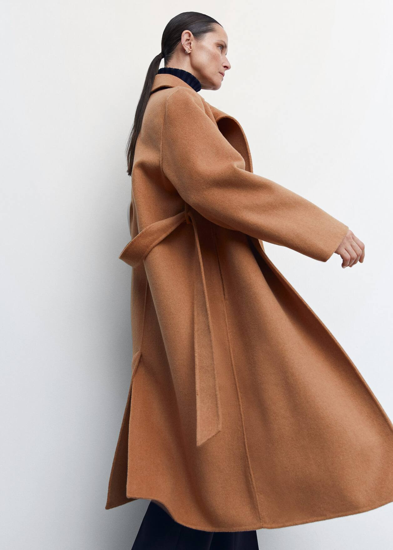 Belt handmade coat -  Women | Mango USA | MANGO (US)