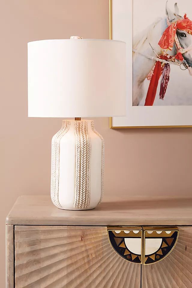 Ceramic Braid Table Lamp | Anthropologie (US)