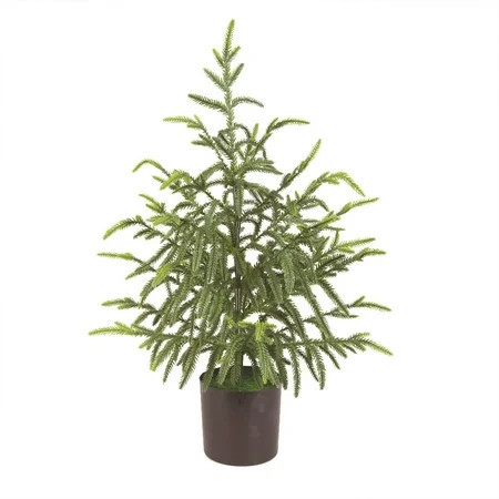FeiFu Christmas Norfolk Pines Needle Christmas Tree Living Room Potted Ornament Artificial Green Plant Bonsai Christmas Decor Realistic Pines Needle Design | Walmart (US)