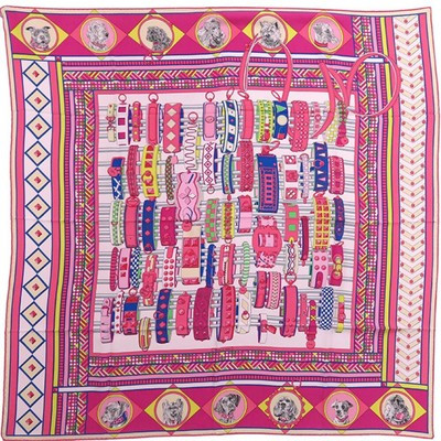 Authentic HERMES Scarf Carre 90 Colliers et Chiens Collar and Dog From Japan  | eBay | eBay US
