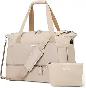 ETRONIK Gym Bag for Women, Personal Item Travel Bag with Shoes Compartment, Weekender Overnight D... | Amazon (US)