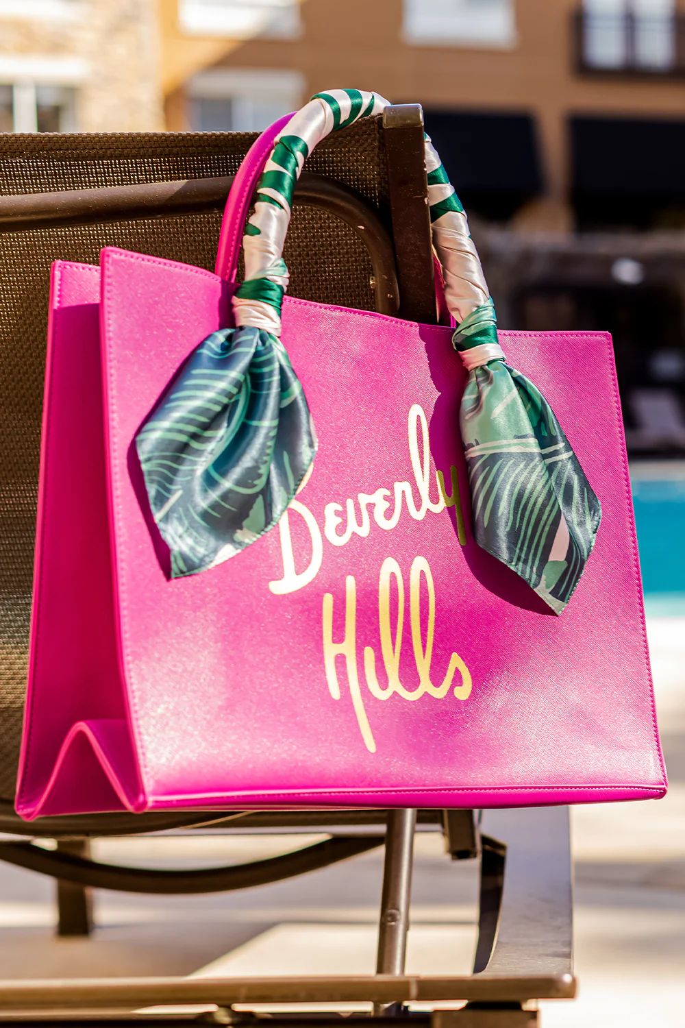 MODERN VEGAN TOTE - Beverly Hills (Magenta/Gold) | Los Angeles Trading Co