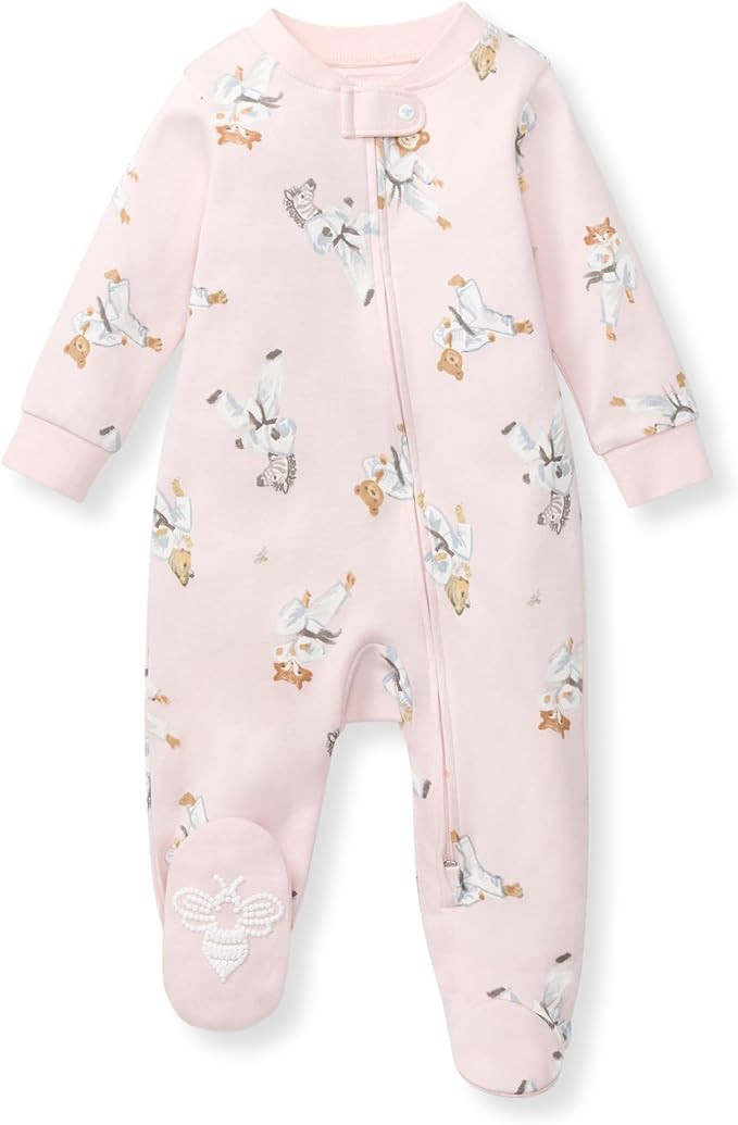 Burt's Bees Baby Girls' Organic Cotton, Sleep and Play Footed Pajamas | Amazon (US)