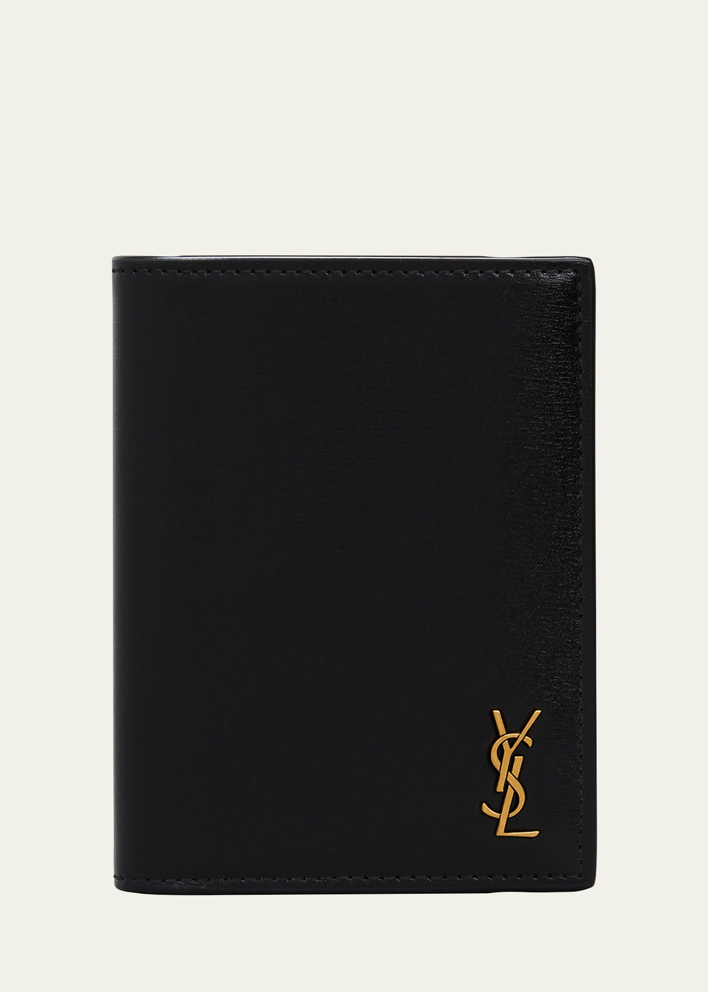 Saint Laurent Men's YSL Leather Wallet | Bergdorf Goodman