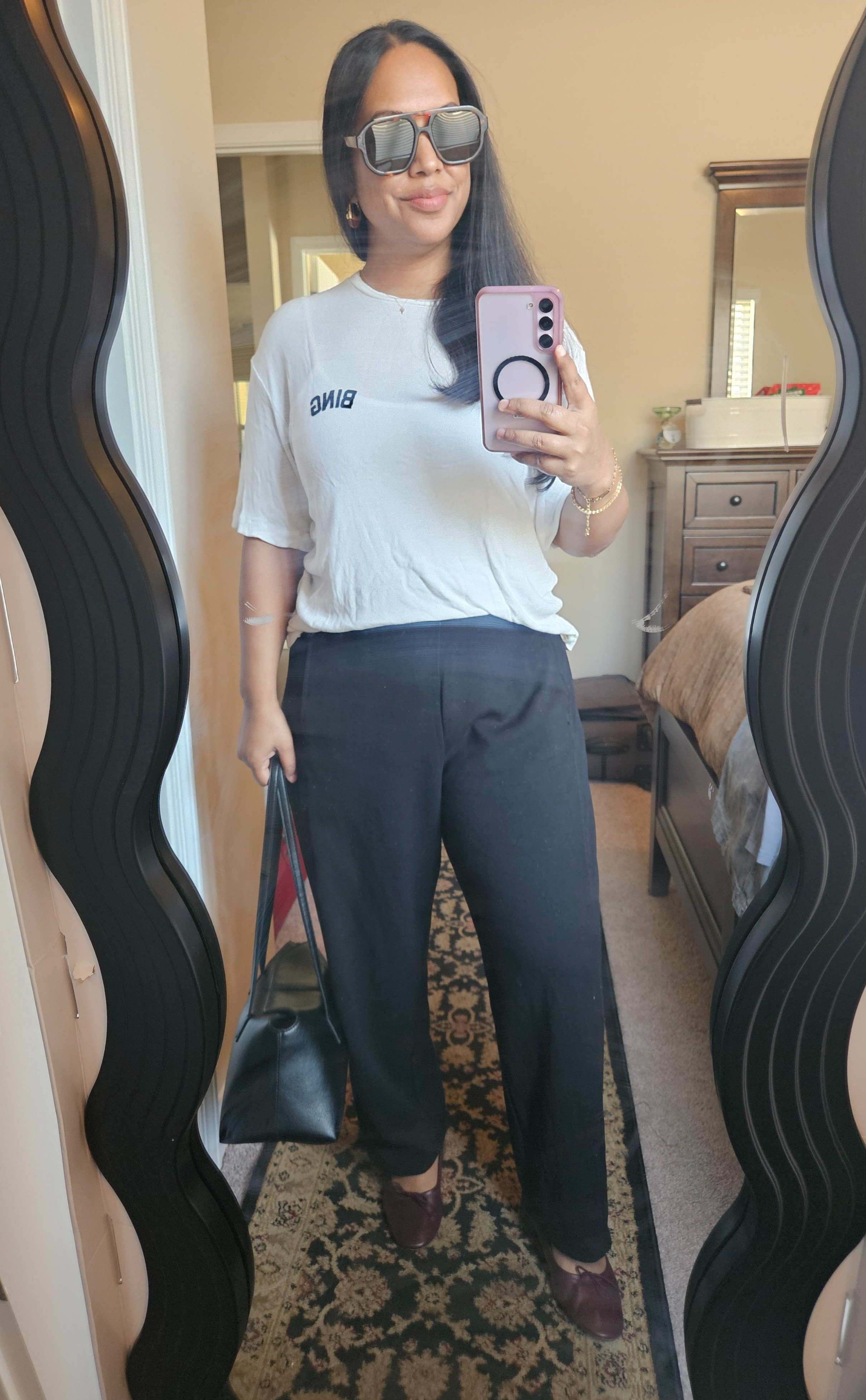 Minimal casual Outfit- Anine Bing's soft tee feels so good! 

#LTKOver40 #LTKootd #LTKPetite