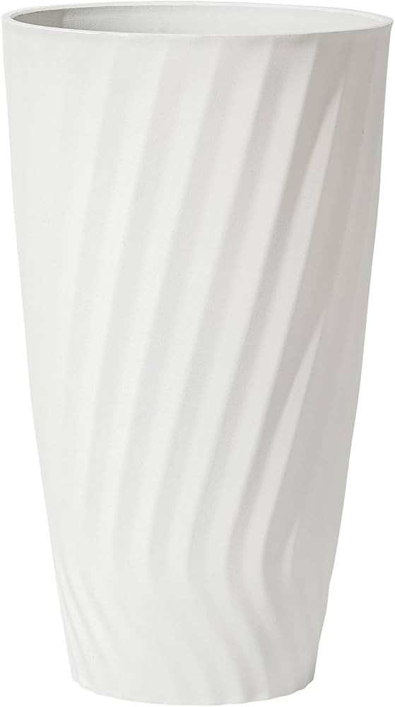 24 Inch Tall Planter, Matte White Tree Planter with Shelf Insert, Morden Large Round Plant Pot Co... | Amazon (US)