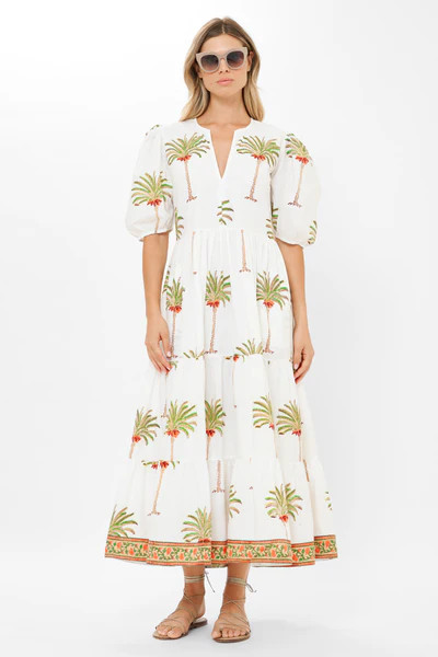 Puff Sleeve Maxi- Canary Green | Oliphant Design