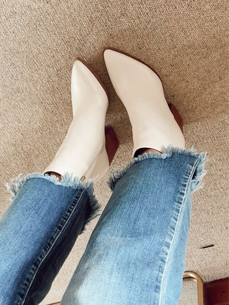 Comfy white booties for fall

#LTKshoecrush