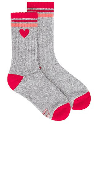 Heart Crew Sock in Heather Grey | Revolve Clothing (Global)
