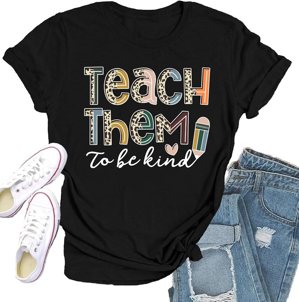 Teacher Shirts for Women Teach Teaching Tshirt Teacher Life Tee Tops | Amazon (US)