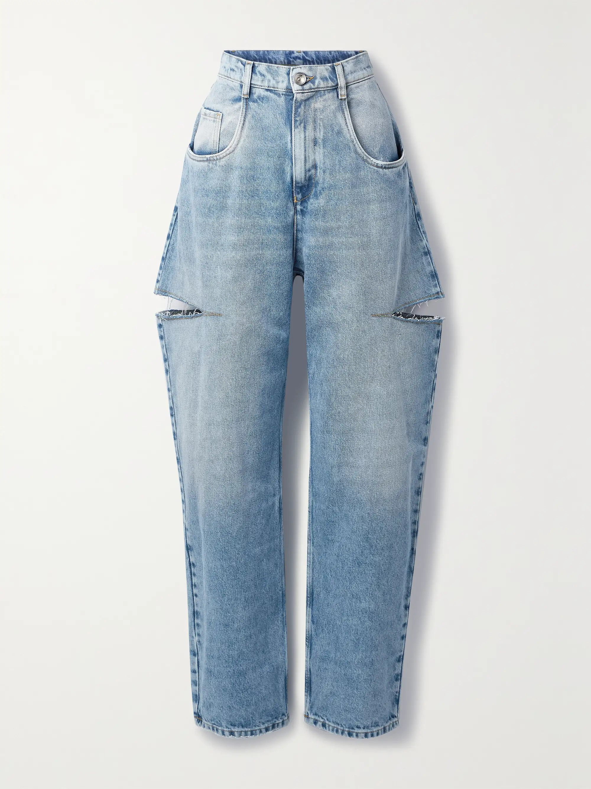 Cutout high-rise wide-leg jeans | NET-A-PORTER (US)