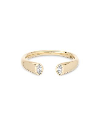 14K Yellow Gold Stacking Diamonds Marquis Cuff Ring | Bloomingdale's (US)