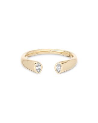 14K Yellow Gold Stacking Diamonds Marquis Cuff Ring | Bloomingdale's (US)