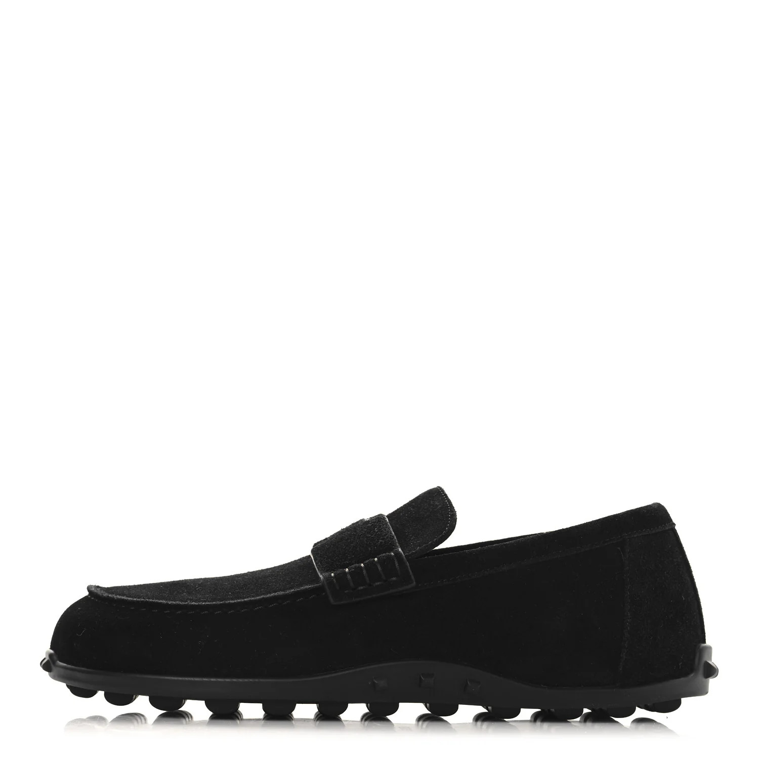 Suede Calfskin Lazy Loafers 37 Black | FASHIONPHILE (US)