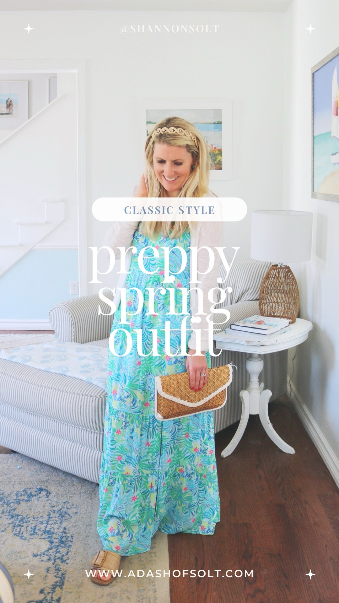 I love Lilly Pulitzer dresses all year long, but for some reason, they just feel different in the spring. My wardrobe is ready for bright, bold colors and patterns and an LP dress always fits that aesthetic. 

I bought this maxi dress style last year and it’s such a dream dress! It runs long fyi (I’m 5’3”)! 

(Also wearing an x-small, it’s pretty roomy). 

Linking the same style dress in new prints along with similar accessories (my earrings are vintage and my sandals are from a few years ago!) 

Spring dress, summer dress, spring outfit, Lilly Pulitzer, flower dress, floral dress, wedding dress, wedding guest dress, maxi dress, slide sandals, rattan clutch, white cardigan, aqua earrings, preppy, preppy outfit, preppy style, classic style, classic outfit, coastal style, coastal living, coastal grandmother, Easter dress 

#springdress #summerdress #floraldress #lillypulizter #springoutfit #easterdress 

#LTKSeasonal #LTKStyleTip