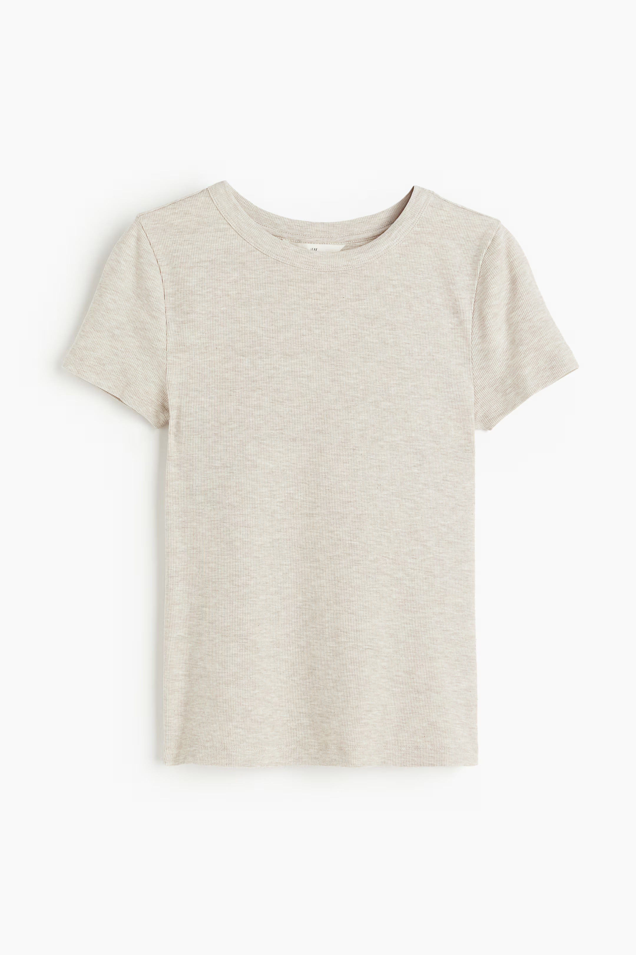 Ribbed modal-blend T-shirt | H&M (UK, MY, IN, SG, PH, TW, HK)